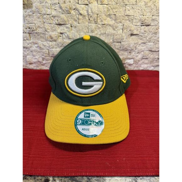 NEW ERA Men Adjustable Hat Green Bay Packers Two Tone Team Cap Green Gold 9Forty - Picture 1 of 6